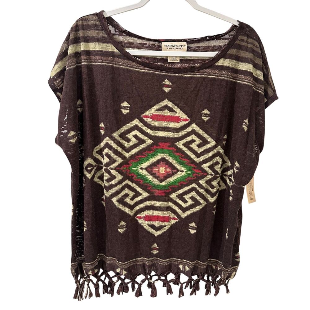 NWT Denim & Supply Ralph Lauren Southwestern Boho Top - Rare Discontinued LG - Picture 2 of 10